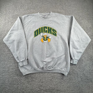 VTG 90s Oregon Ducks Fighting Donald Duck Disney Graphic Sweatshirt XL Hanes